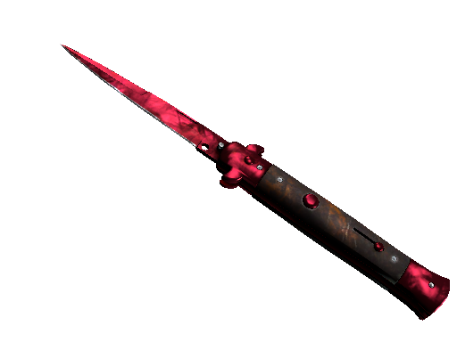 Doppler Ruby Stiletto Knife